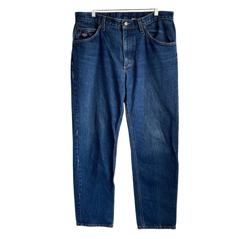 Diamond Cut Vintage Men's Jeans Gusset 34x32 (Actual 35x31.5) Blue USA Straight